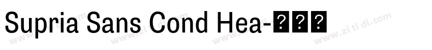 Supria Sans Cond Hea字体转换